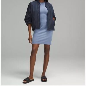 Lululemon ribbed softstream slim tank dress in Oasis Blue Brand New